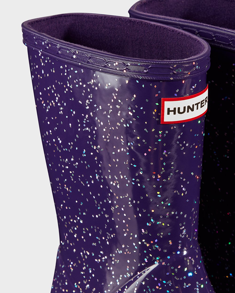 Hunter Gummistøvler Blå Lilla - Barn Original First Giant Glitter - Norge ZUFMDV-495